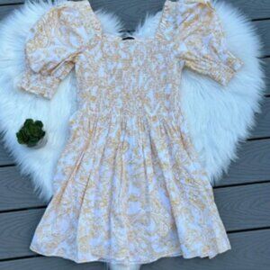 1. State Yellow Pattern Dress